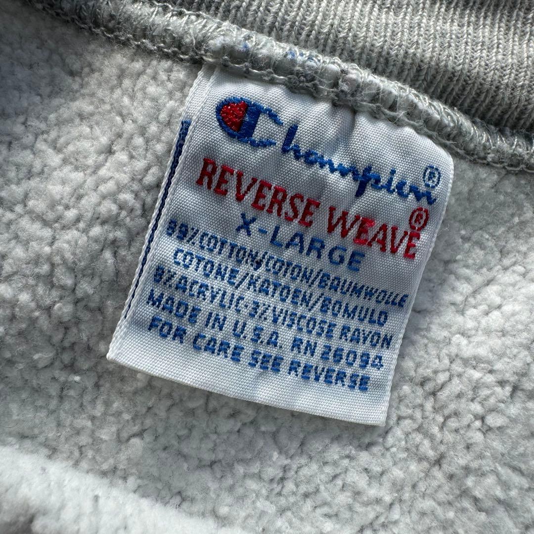 極上 90s USA製 チャンピオン リバースウィーブ IOWA グレー XL