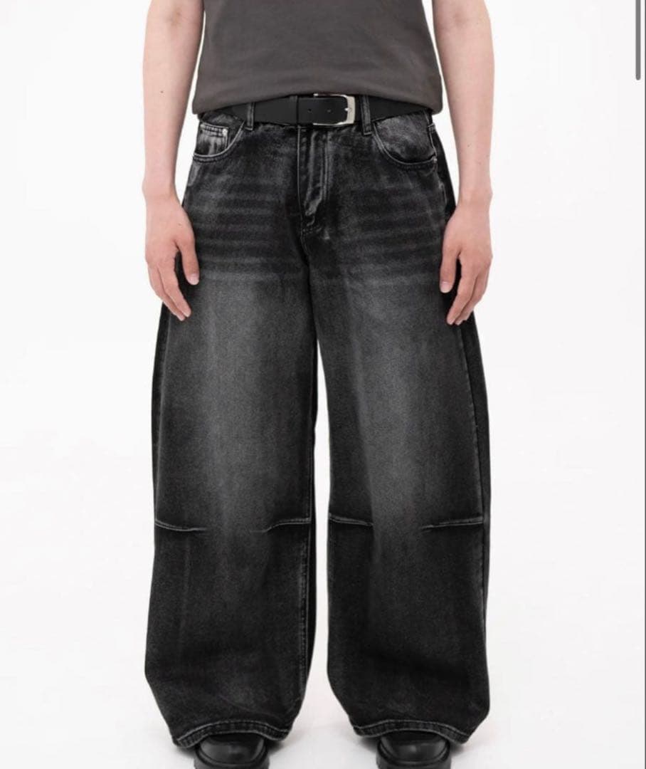 完売品 A$APMODE スーパーバギーデニム ブラック