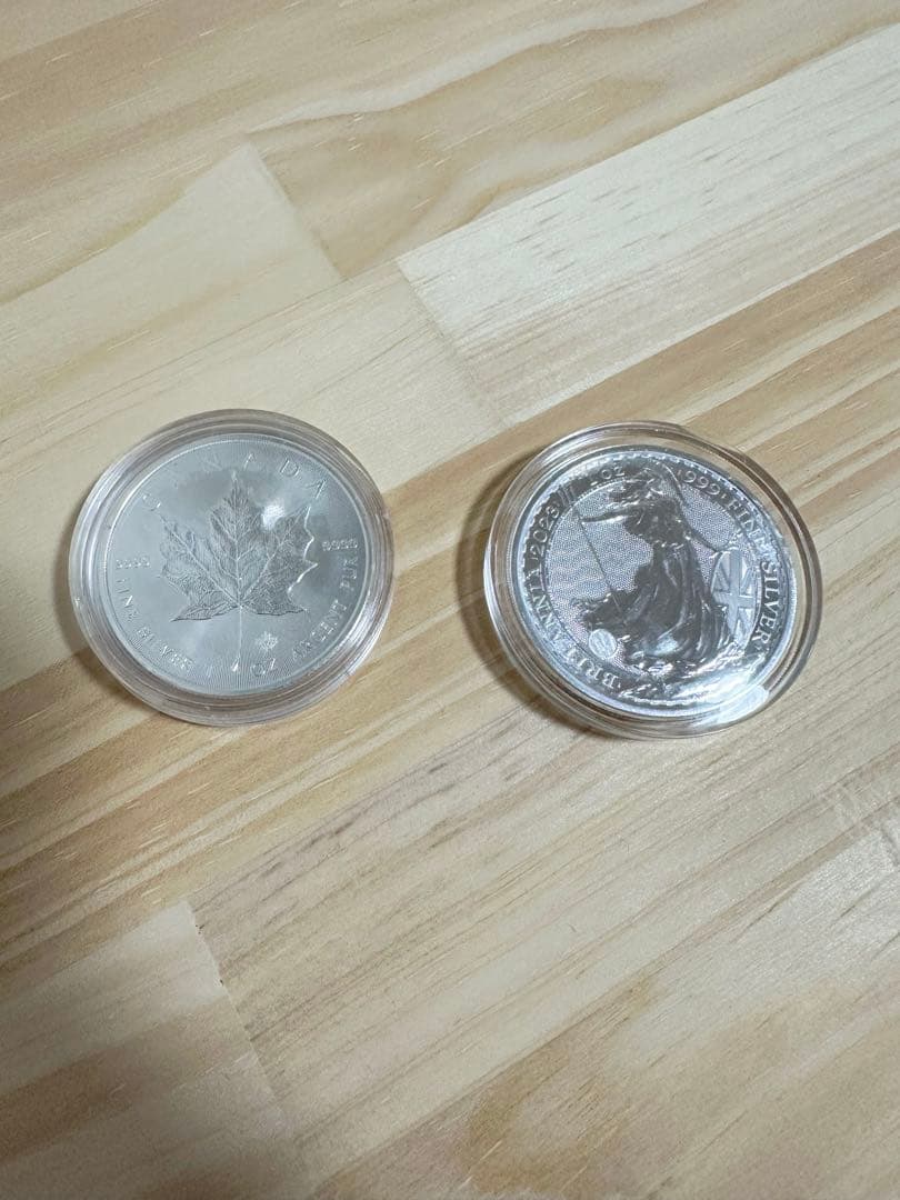 1オンス銀貨　2枚