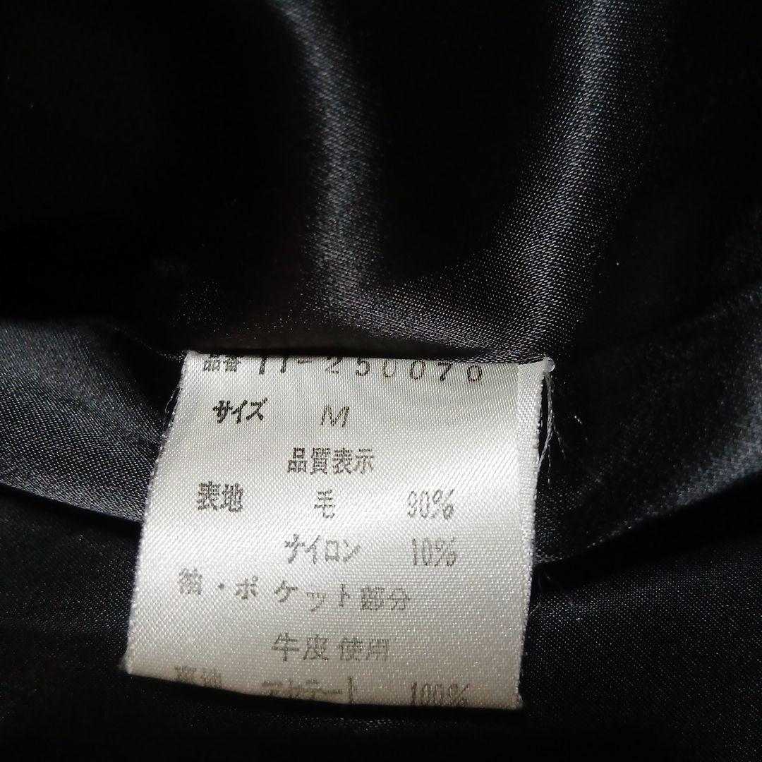 VIVAYOUヴィンテージウール混本革牛袖スタジャン黒刺繍パッチM美品