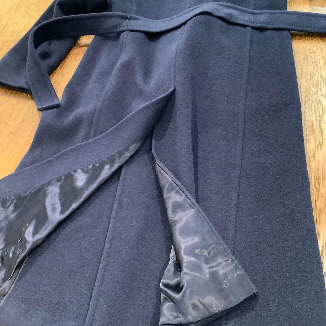 Max Mara マニュエラ　ネイビーキャメル100％コート　サイズ38