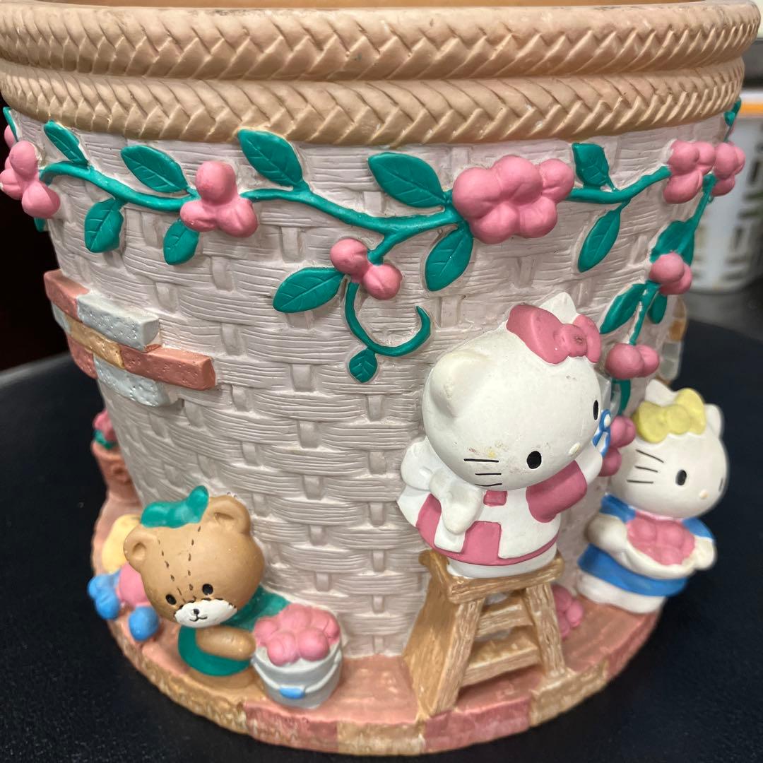 希少サンリオ　ハローキティ 植木鉢　ガーデンポット　1997年製