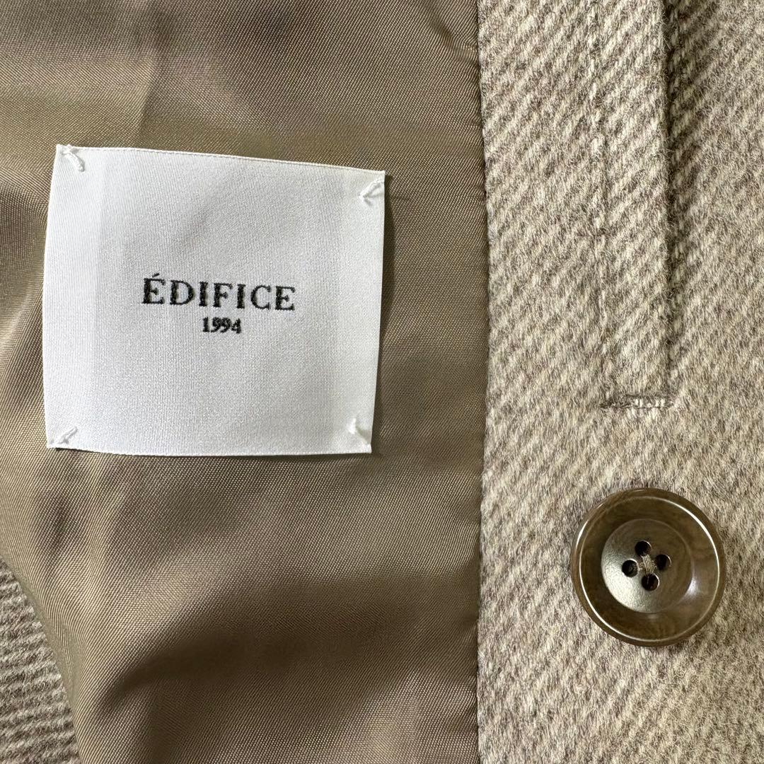 22aw・美品◎EDIFICE ナチュラル メリノウール ダブル オーバーコート