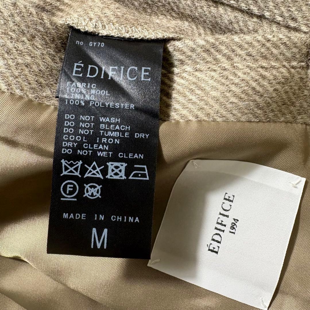 22aw・美品◎EDIFICE ナチュラル メリノウール ダブル オーバーコート