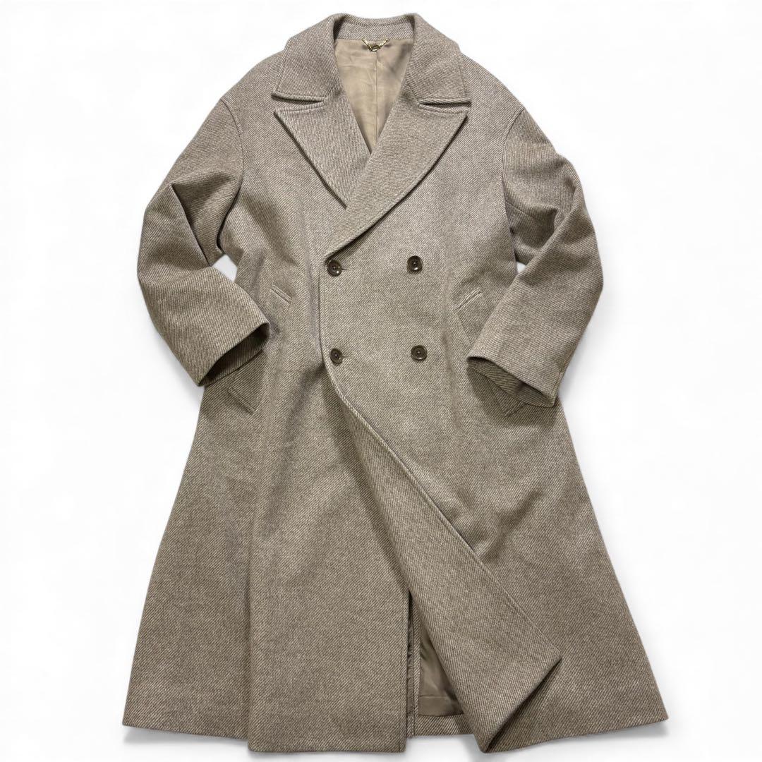 22aw・美品◎EDIFICE ナチュラル メリノウール ダブル オーバーコート