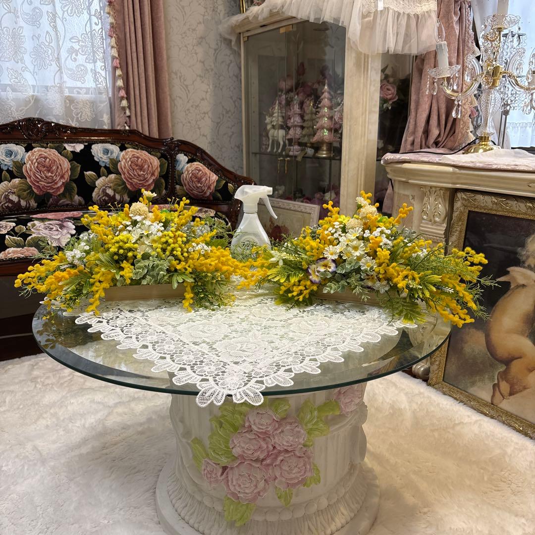 p♡ ミモザのフラワーアレンジメント2点