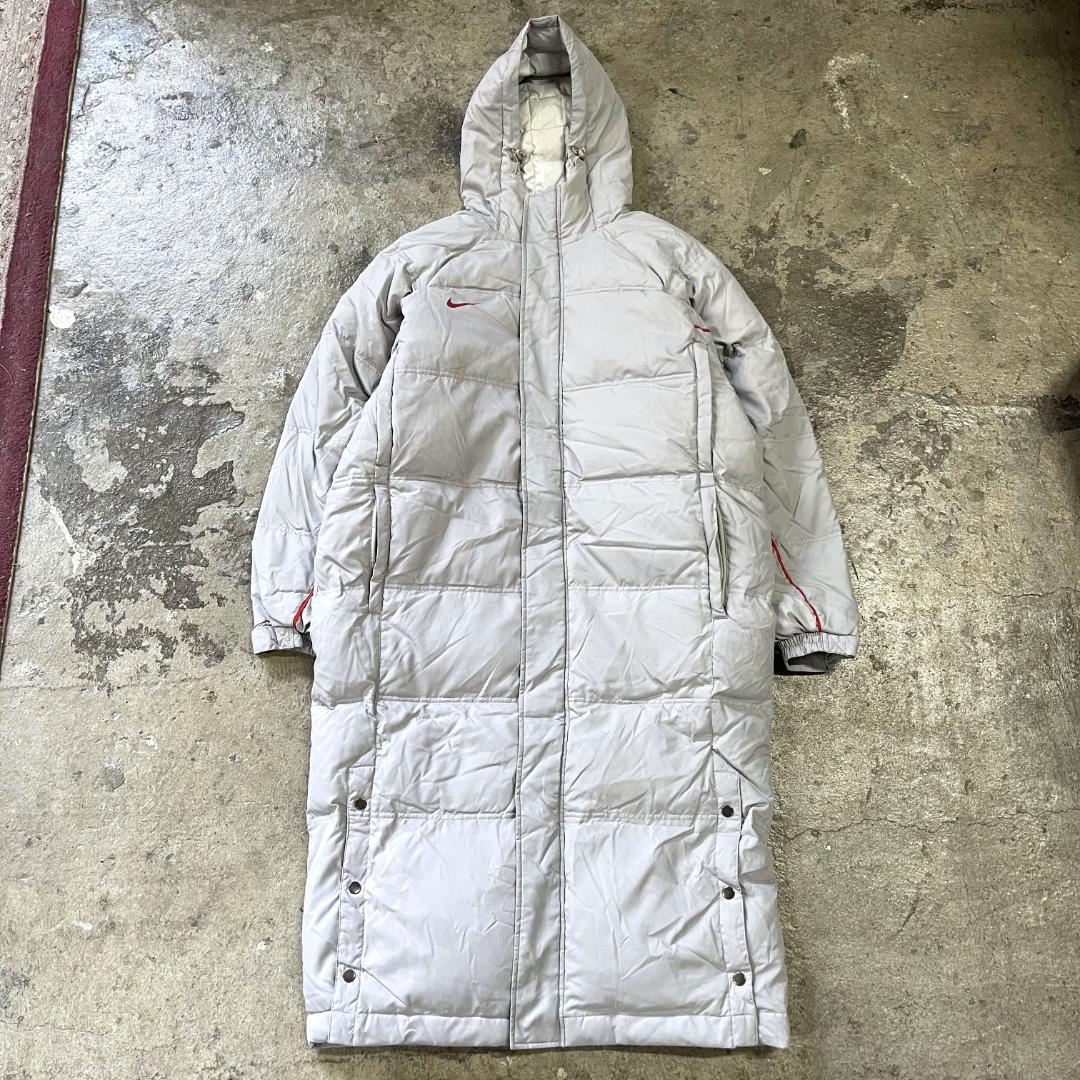 NIKE ナイキ ダウン ベンチコート M ロングコート グレー 新