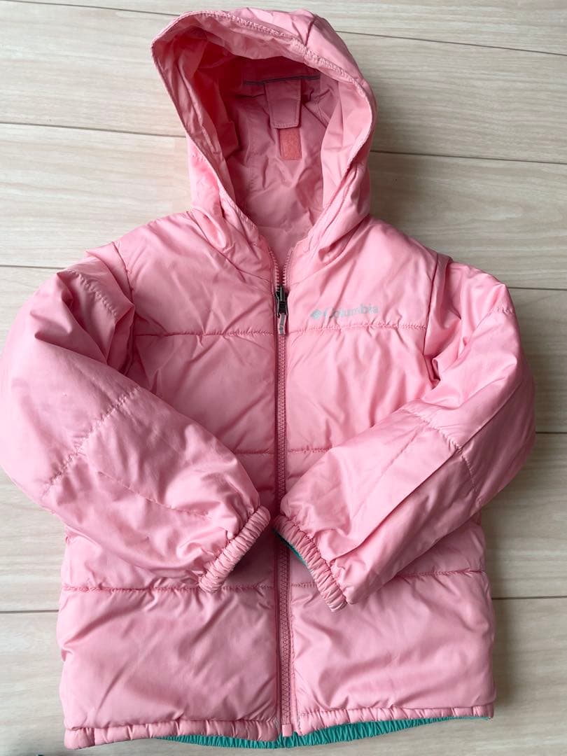 Columbia 子ども用スキーウェア ピンク/ミントグリーン