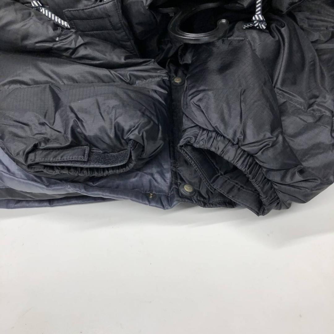 ミズノ ベンチコート ダウン Mサイズ フード脱着可 ブラック ダークネイビー