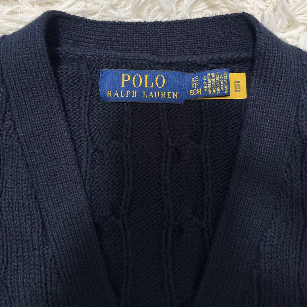 現行 QR ポロ ラルフローレン ケーブルニット ポニー刺繍 セーター ニット