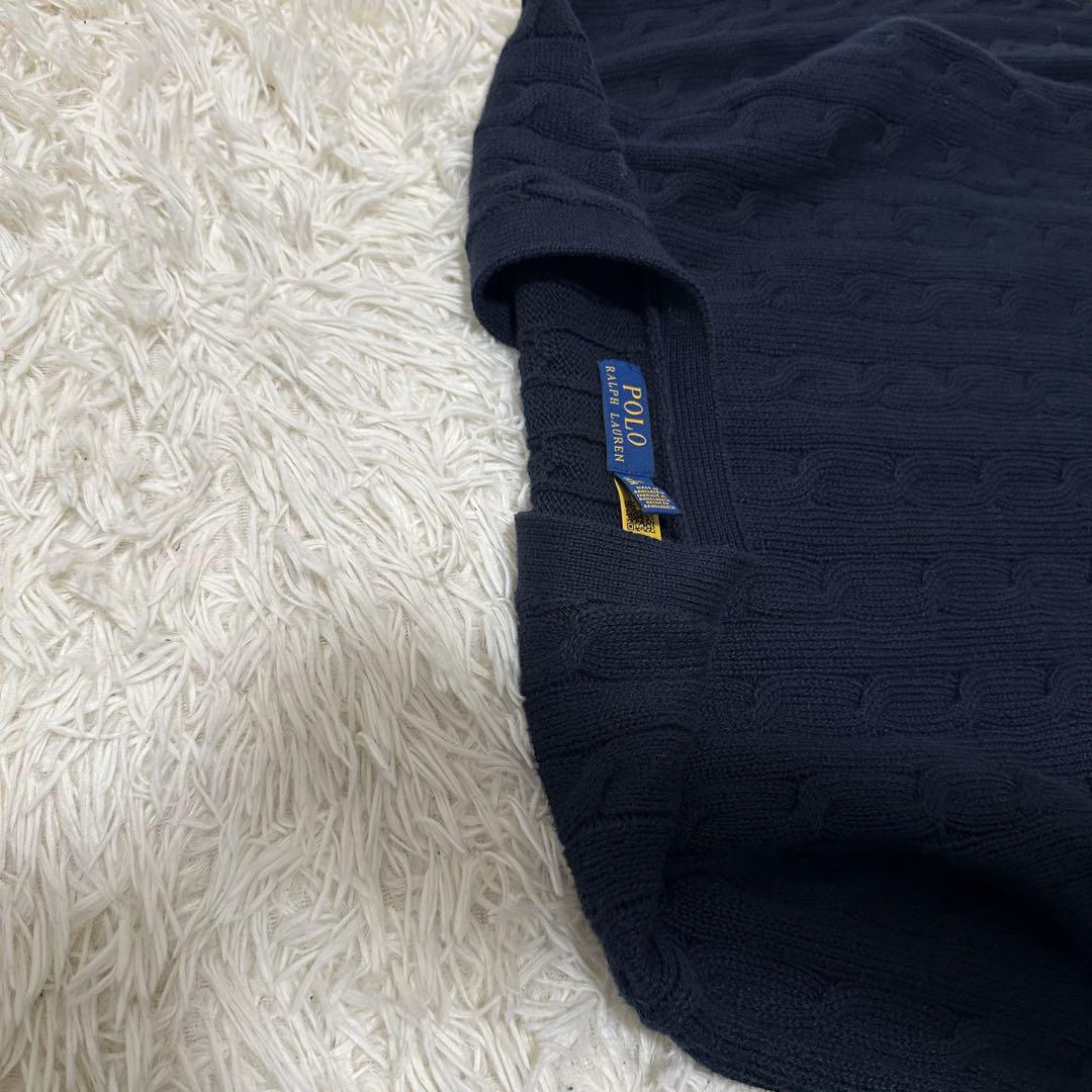 現行 QR ポロ ラルフローレン ケーブルニット ポニー刺繍 セーター ニット
