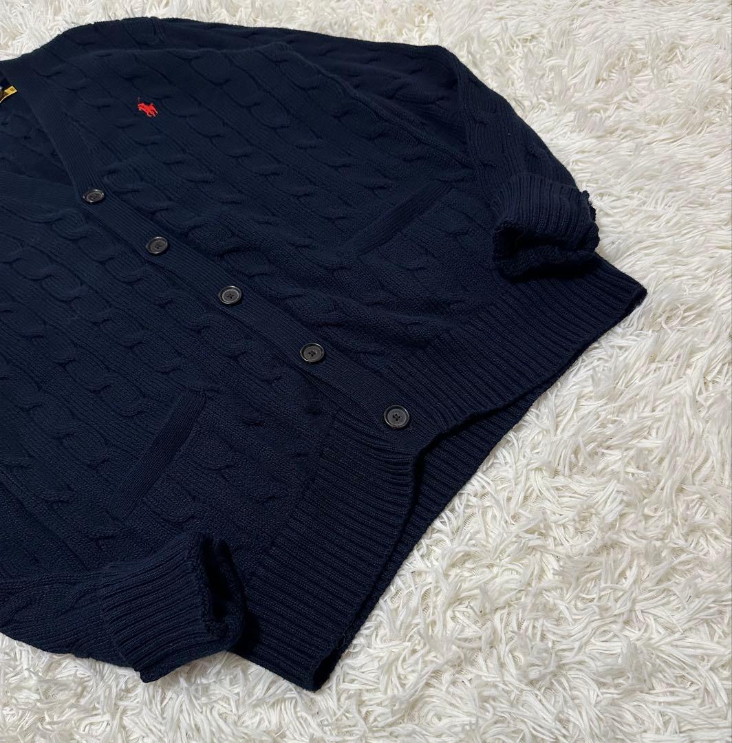 現行 QR ポロ ラルフローレン ケーブルニット ポニー刺繍 セーター ニット