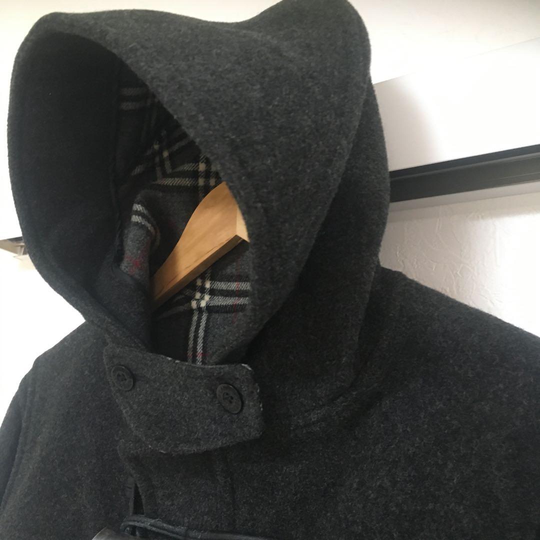 羊毛仕立て高級　BURBERRY BLACK LABEL 黒 ダッフルコート L