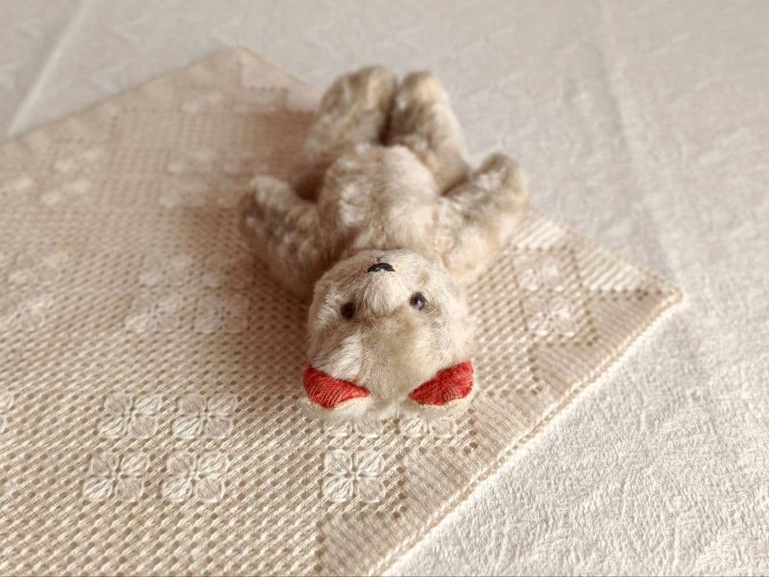 * vintage bear ❀ * 朱色のお耳の クマちゃん