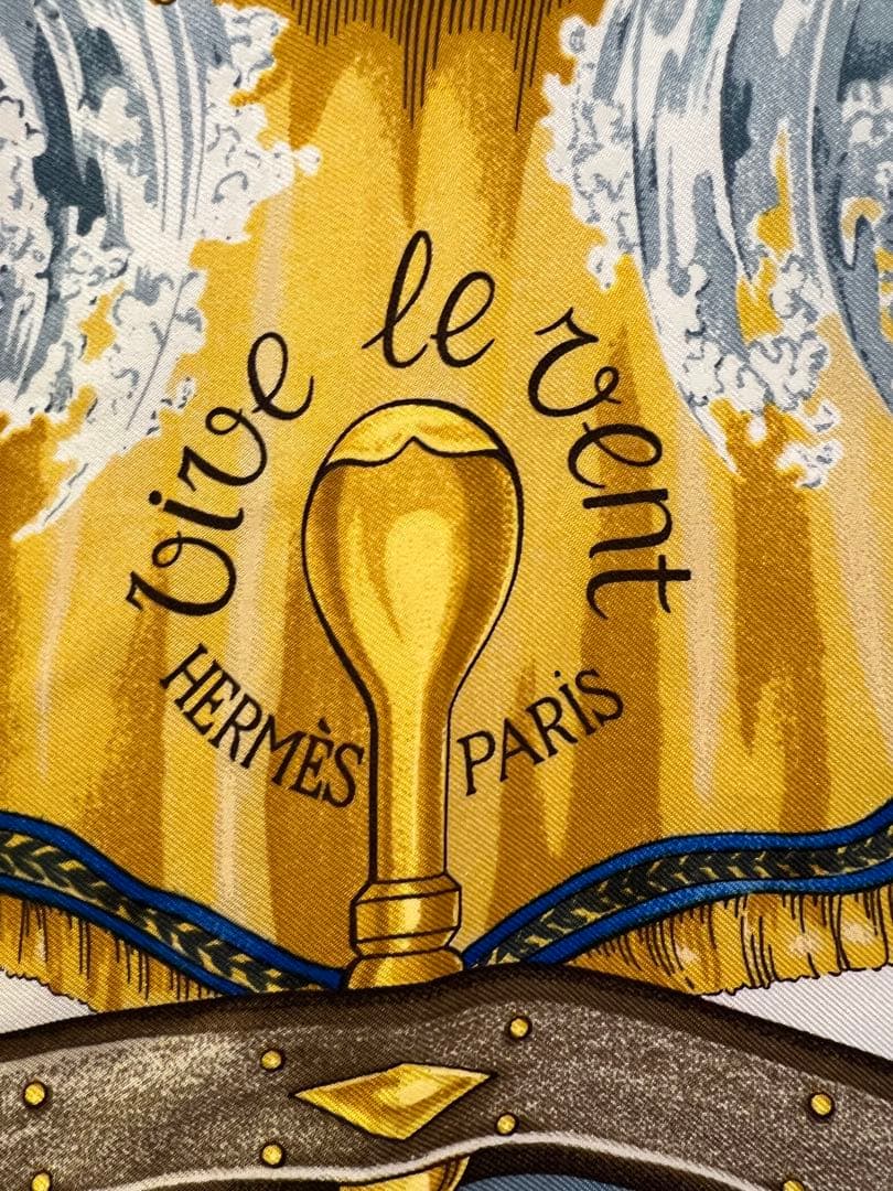 エルメススカーフ カレ90 朱赤ヨット帆柄