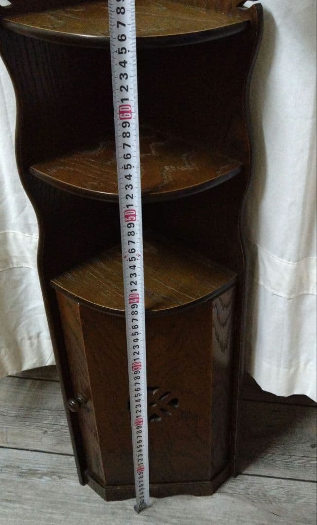 コーナーラック　木製　アンティーク調