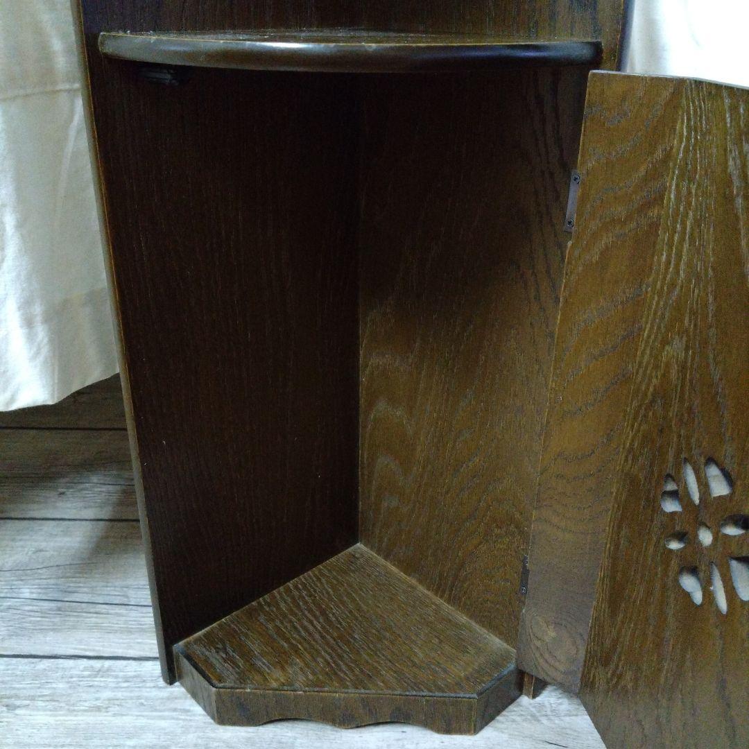 コーナーラック　木製　アンティーク調