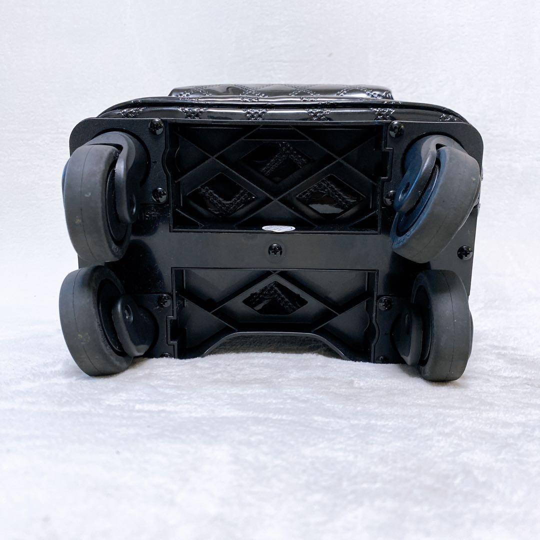 美品　SWANY　エマイロ　エナメル　ショッピングカート　ストッパー付　４輪　黒