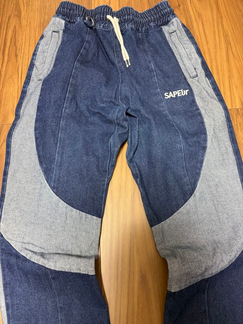 Sapeur Denim Track Pants \"Indigo\" XL 美品