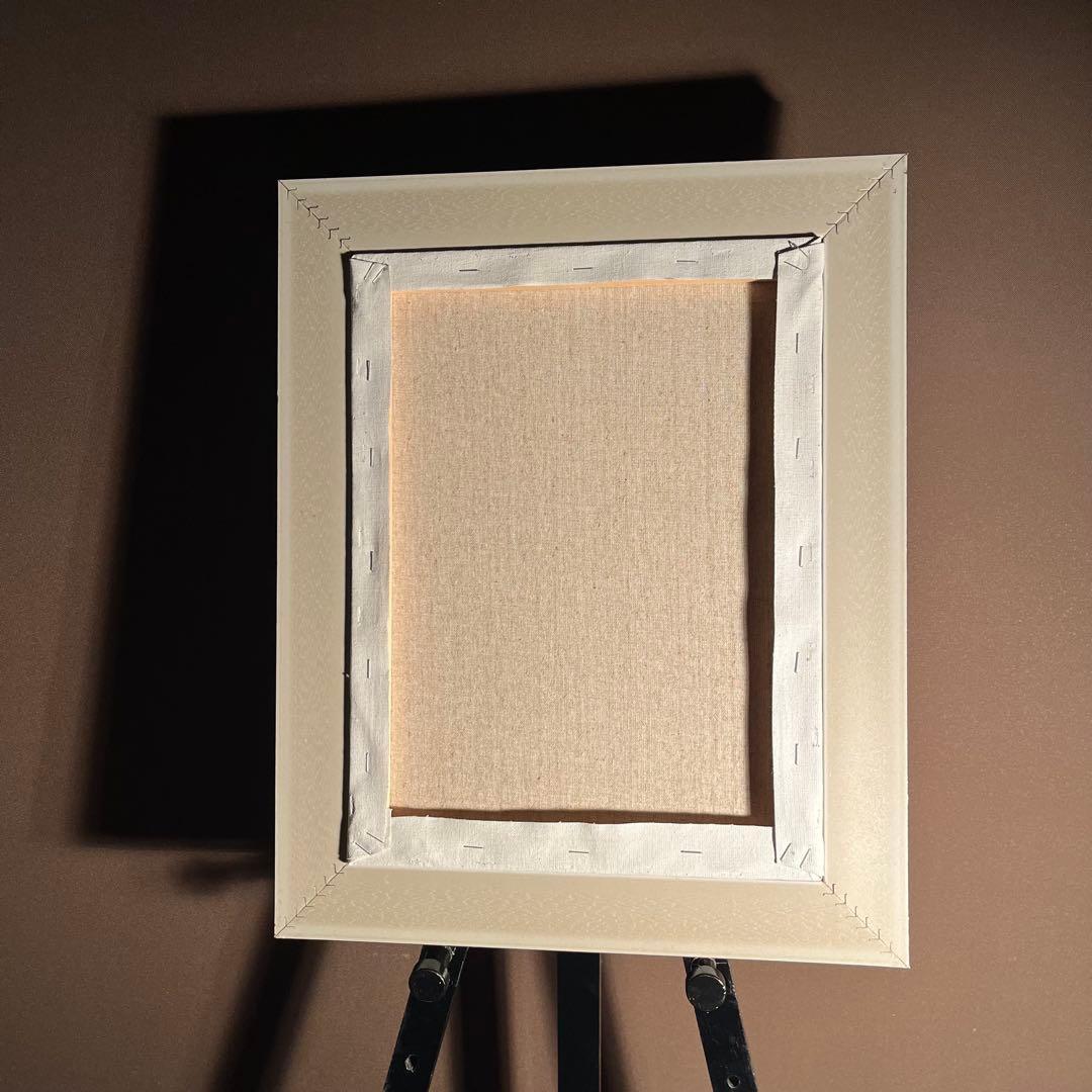 手書き油絵 朱に染まる空 額付 肉筆絵画 インテリア 有名絵画 油彩画