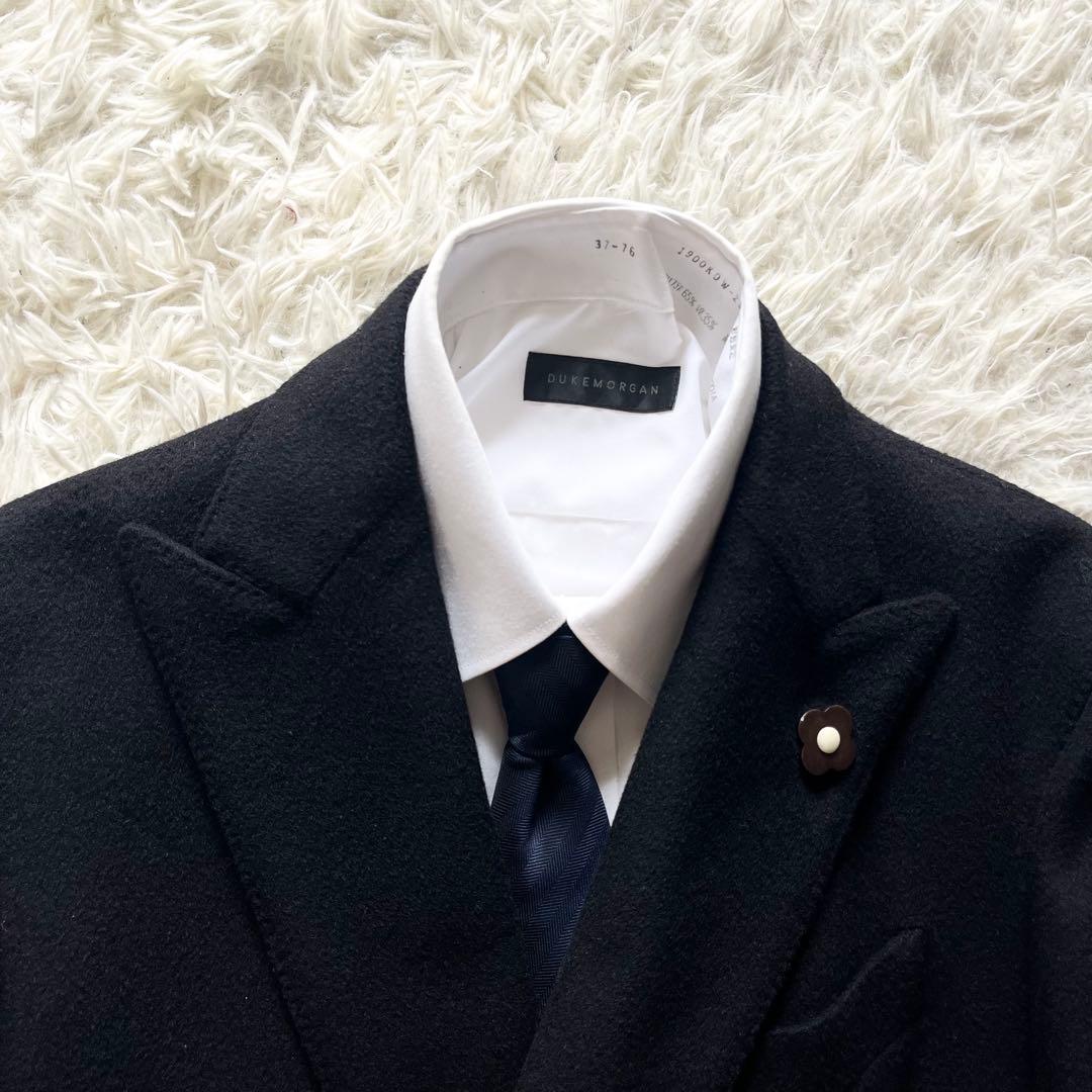 <ハンガー>LARDINI カシミヤ100% ブラックダブルチェスターコート48 viajero-chocolat_lardini-1n