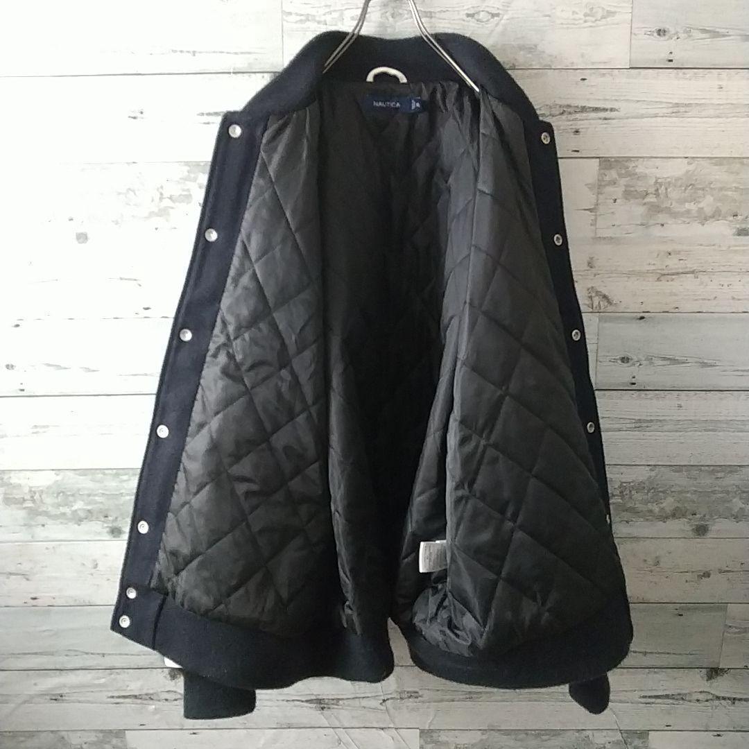 入手困難☆ノーティカ スタックス 袖レザー 刺繍ワッペン スタジャン XXL