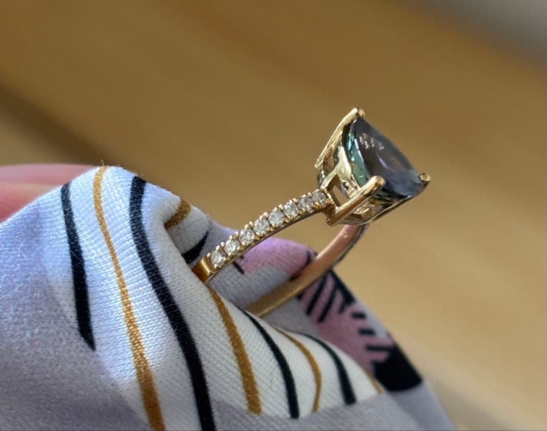 quarant'otto リング K18 ファンシーカラータンザナイト ダイヤ - メルカリ