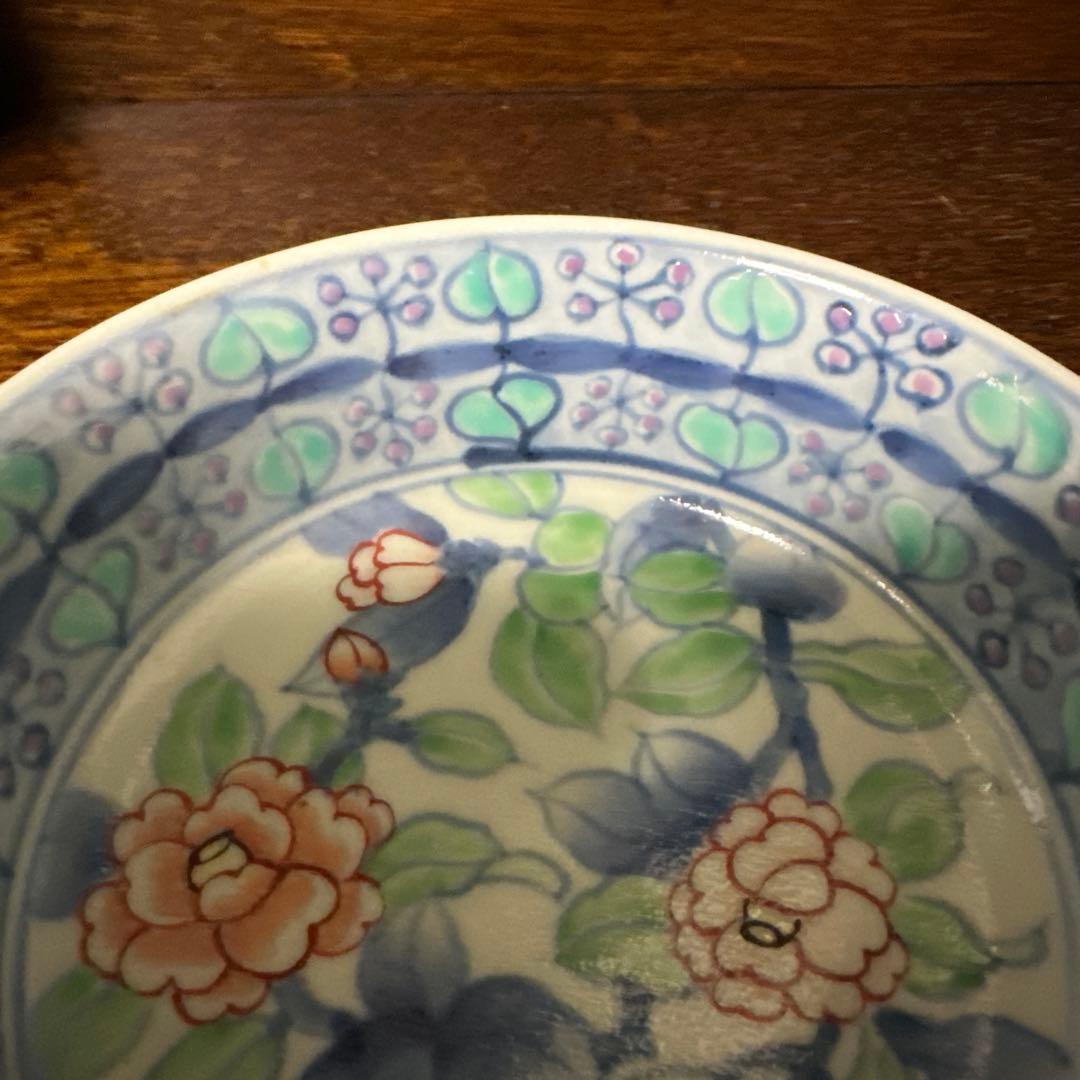 佐藤走波(六代)染錦. 椿華文. 高台鉢 - メルカリ