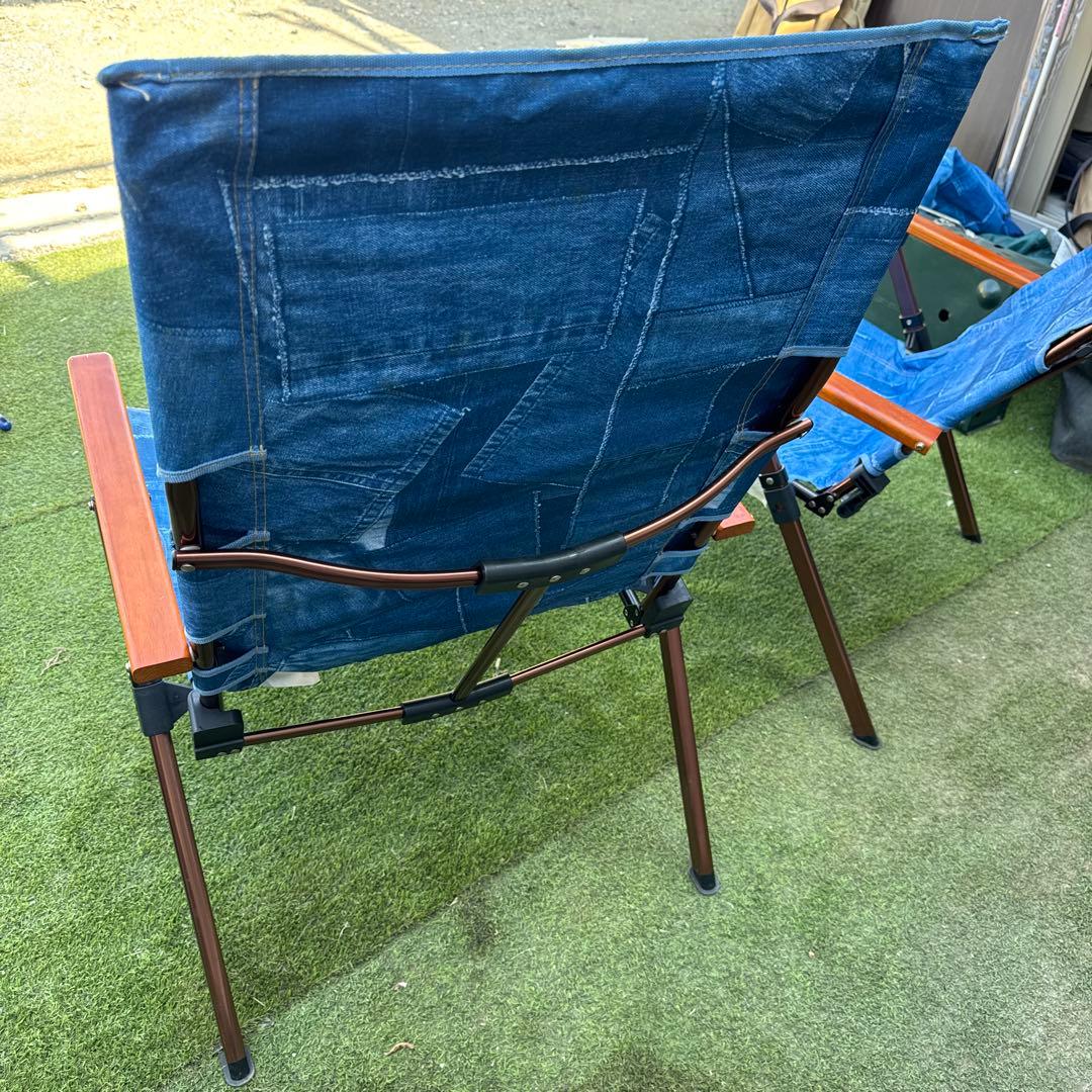 コールマンコラボmonroデニムブルー 折りたたみチェア 2脚セット