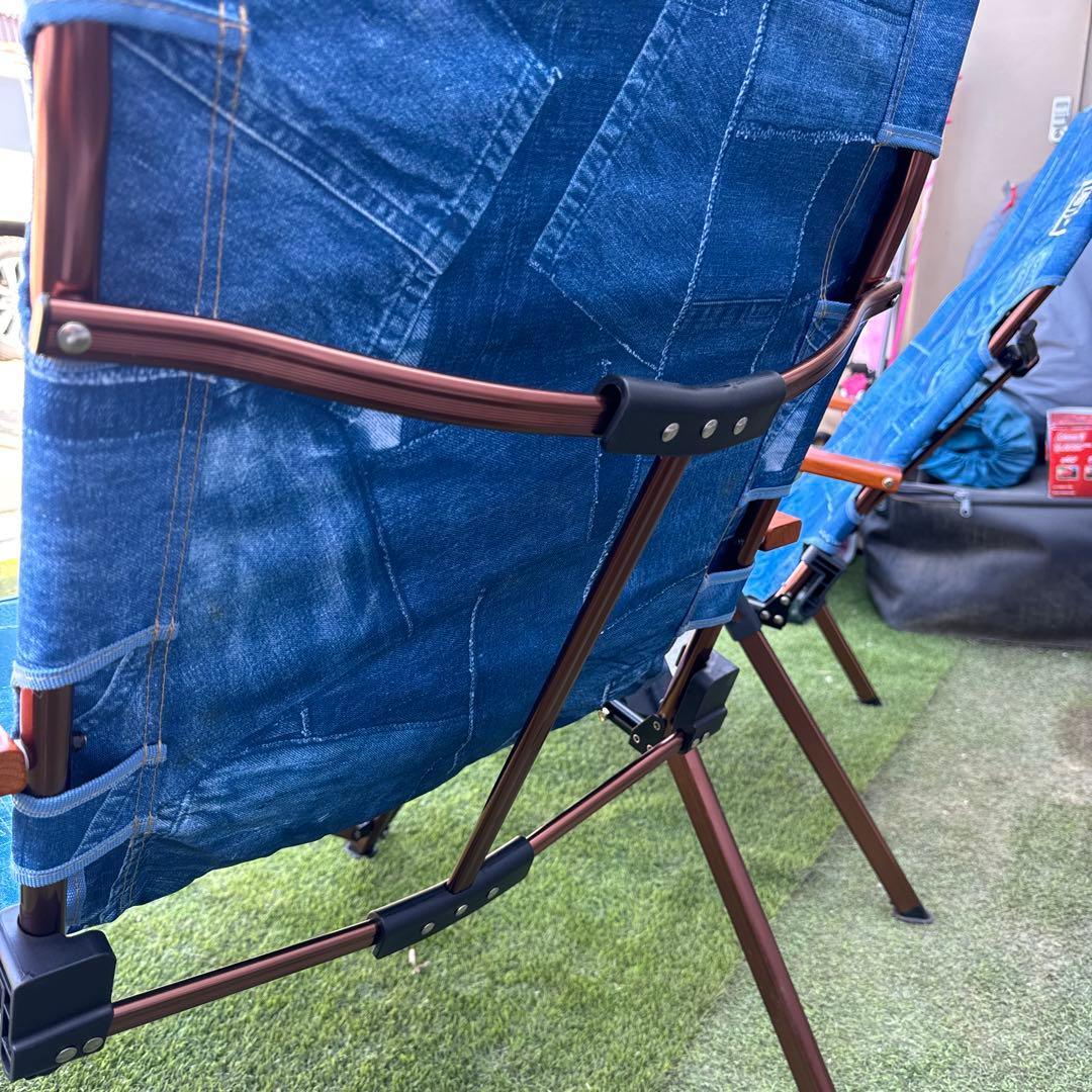 コールマンコラボmonroデニムブルー 折りたたみチェア 2脚セット