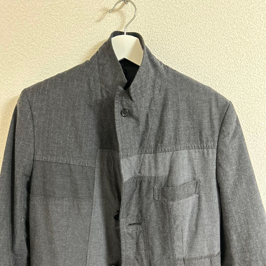 名作コムデギャルソン オーバーダイグレー パッチワーク チェスターコート