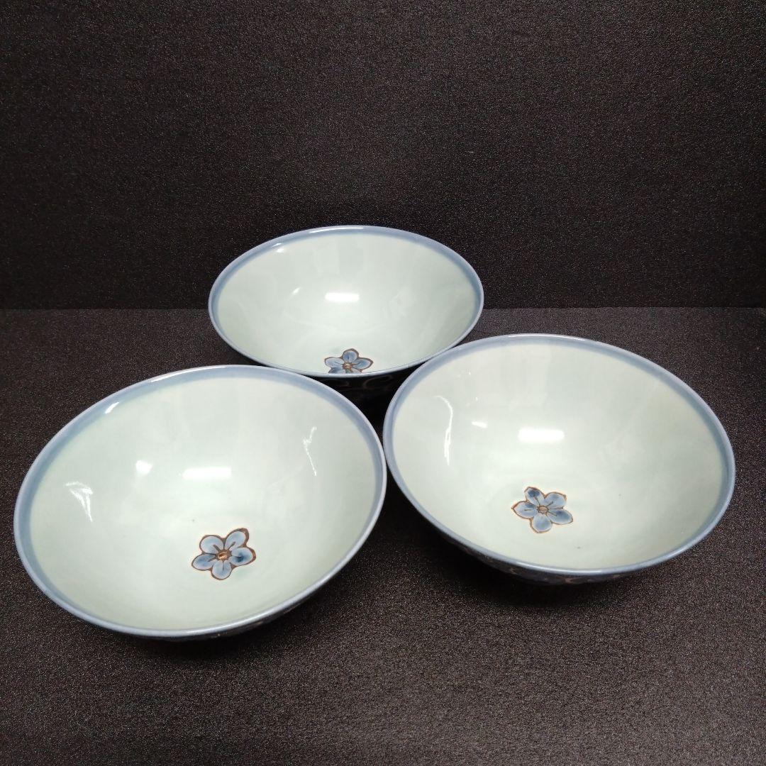 新品 波佐見焼 龍庵窯 大きめ飯碗3個　お祝い