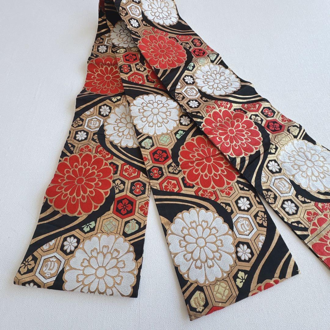 フルセット　七五三　７歳女の子　白地　しぼり貝合せ　丸帯黒地　簡単半襟　7301