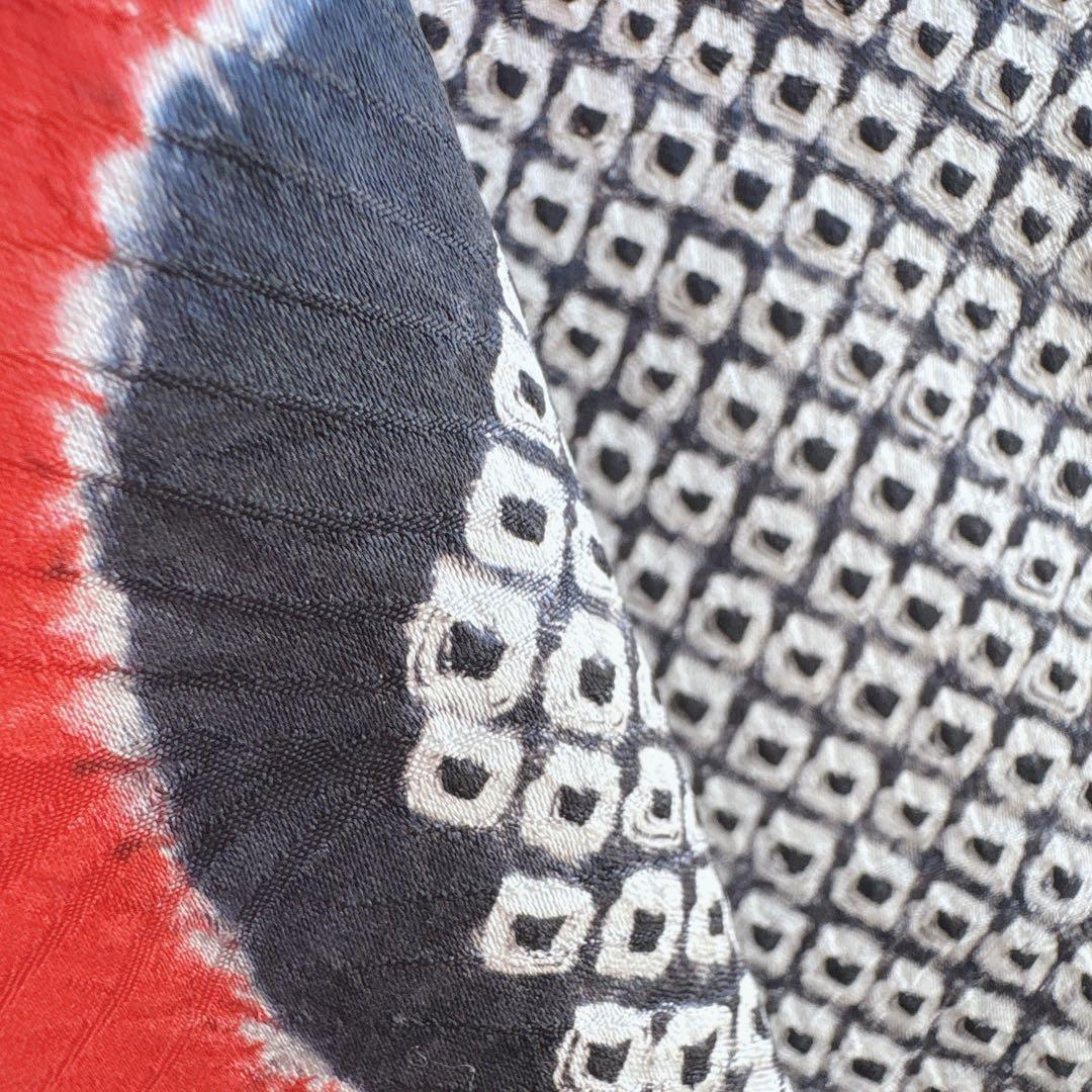 フルセット　七五三　７歳女の子　白地　しぼり貝合せ　丸帯黒地　簡単半襟　7301