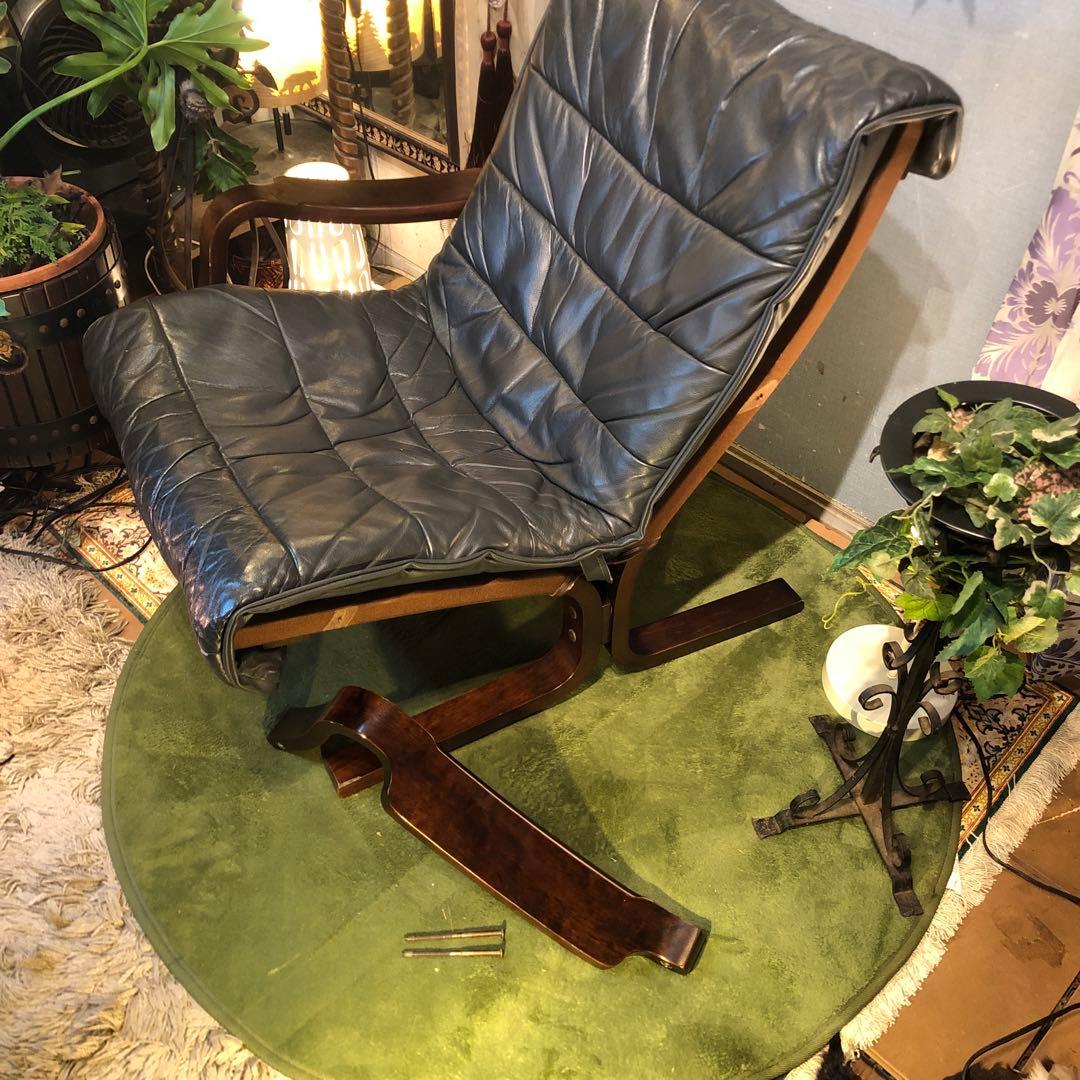 Sale ヴィンテージ 富士ファニチャー　本革　曲げ木ソファ