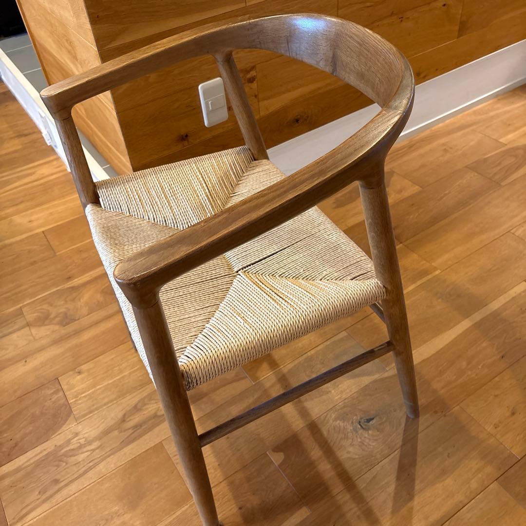 無印良品　オーク材ペーパーコードアームチェア