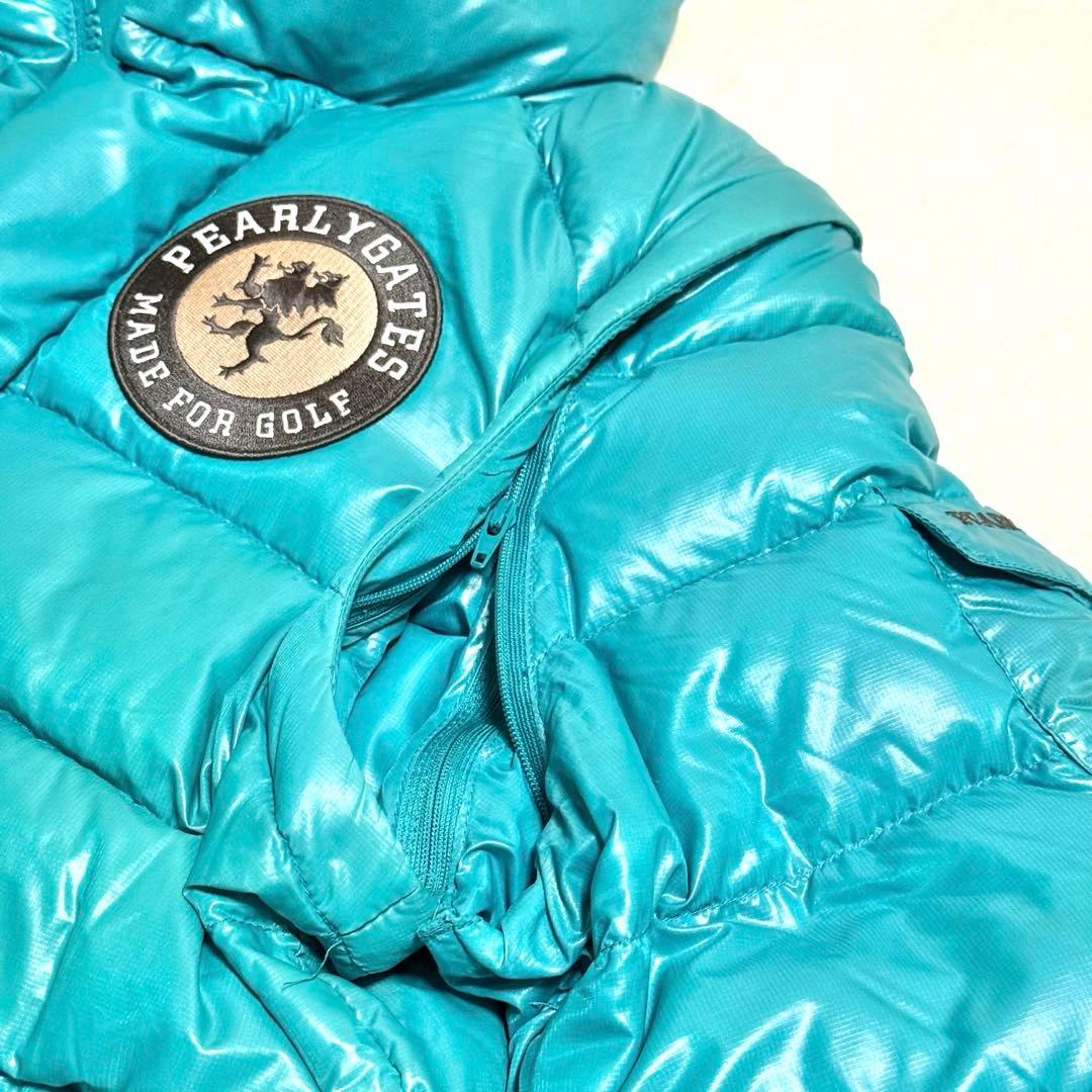 希少 PEARYGATES 2way ダウンジャケット ワッペン 腕着脱可能
