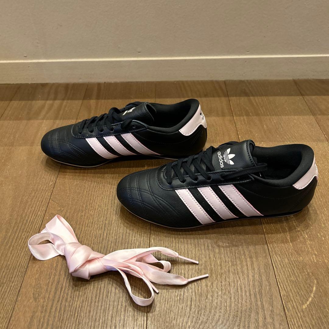 新品 アディダス adidas テコンドーレース 24.5cm 黒ピンク