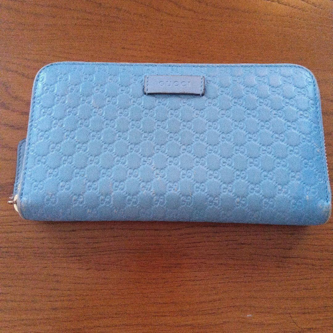 希少✨GUCCI グッチ GGロゴ マイクロシマ ラウンドジップ 長財布