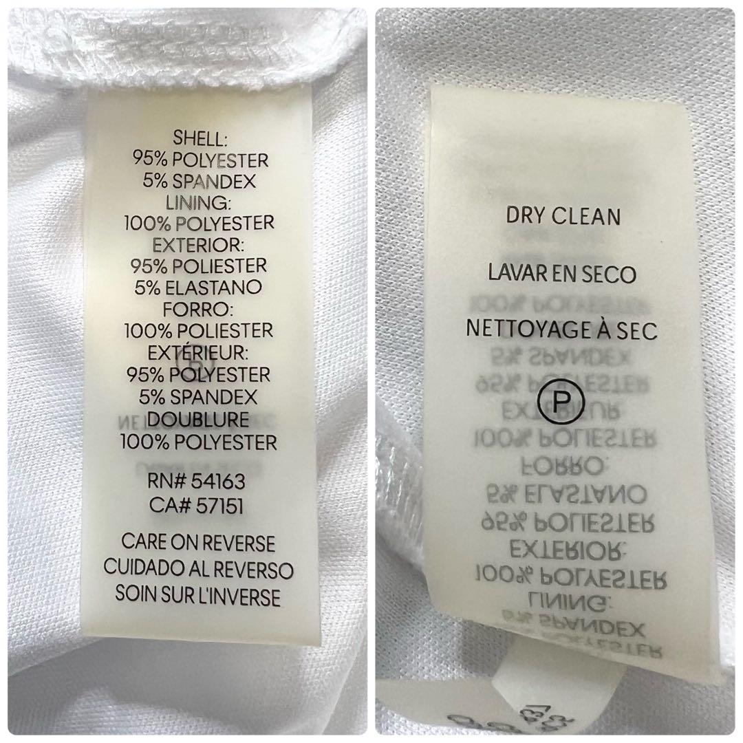 【希少】極美品✨カルバンクライン ドレスワンピース 花柄 大きいサイズ 白 青