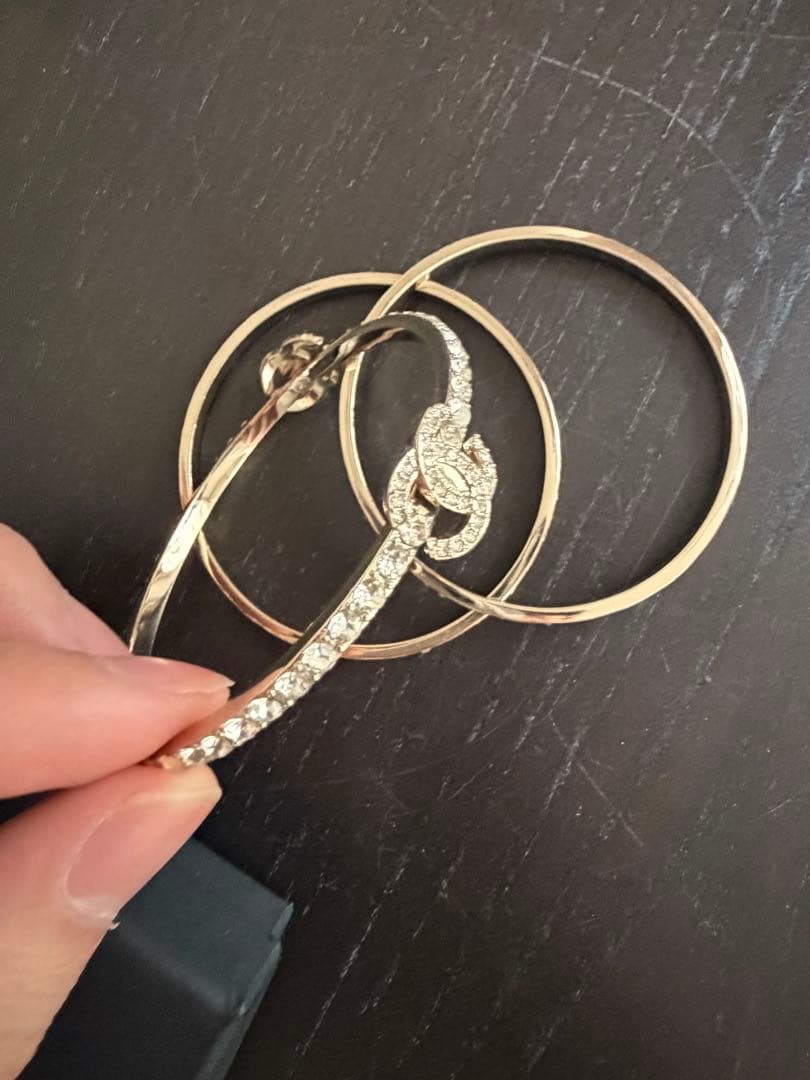 CHANEL バングル3連　CCマーク