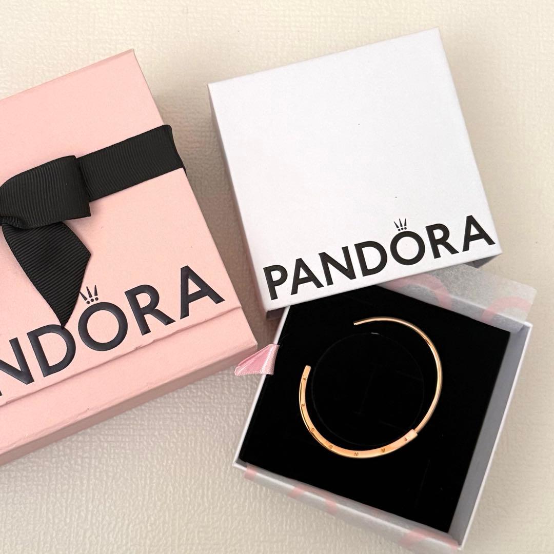 【早い者勝ち】 Pandora ピンクゴールド バングル