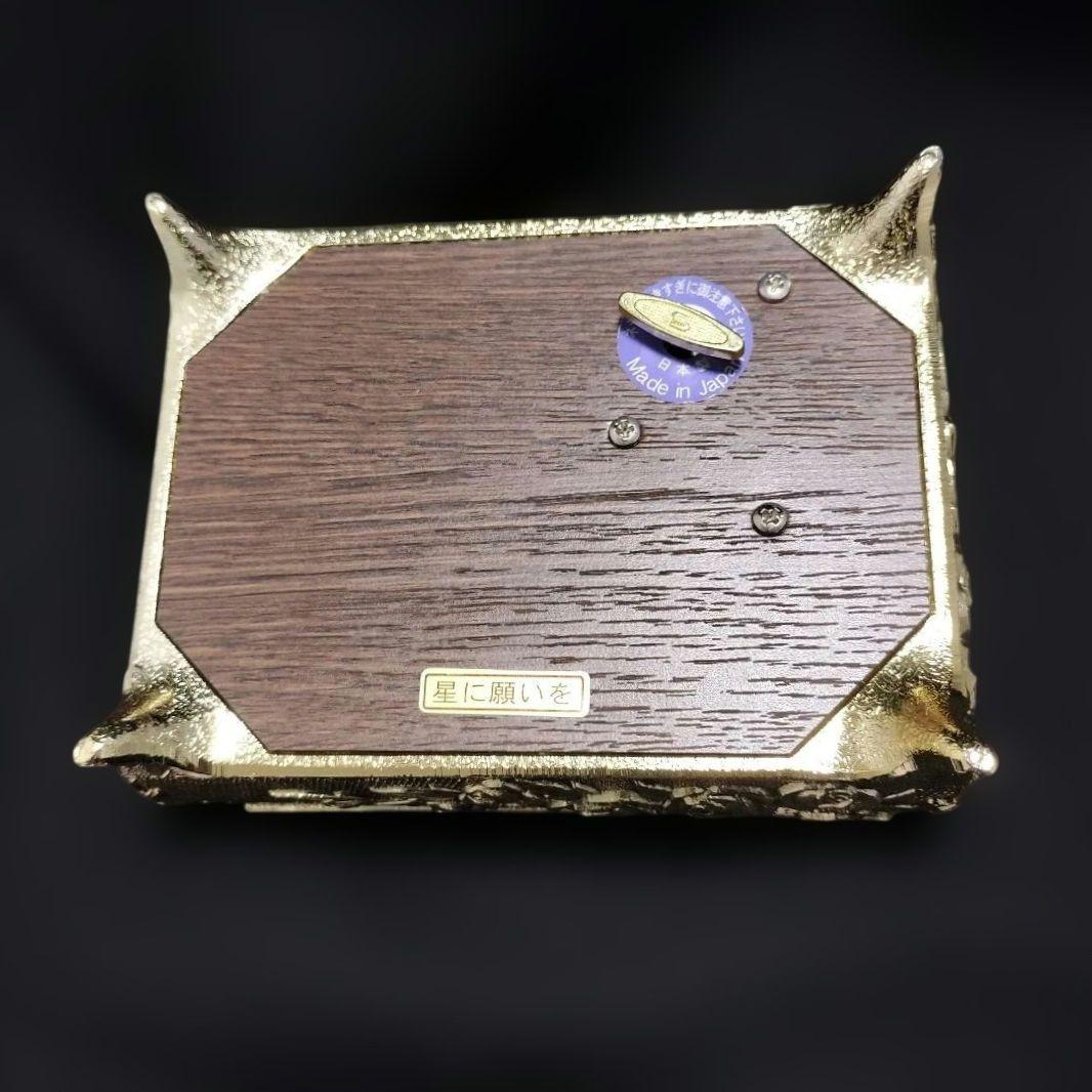 美品】小樽オルゴール堂 アンチモニーBOXオルゴール蝶々 星に願いを