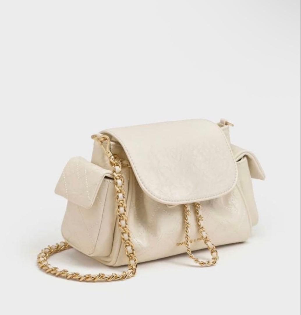 CHARLES&KEITH Duoドゥオ ツーウェイフロントフラップバックパック