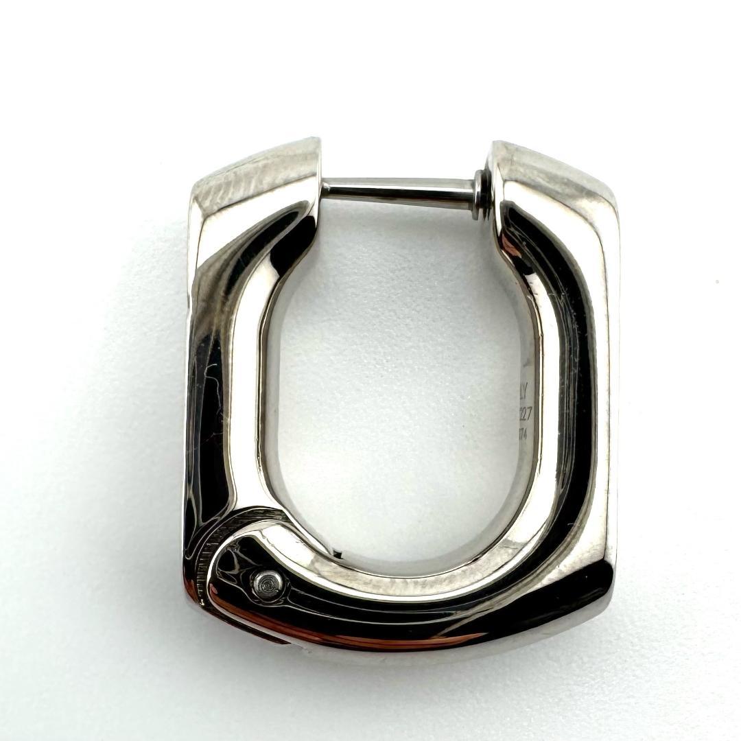 ルイヴィトン M02227 フープピアス・モノグラム チェーン シルバー