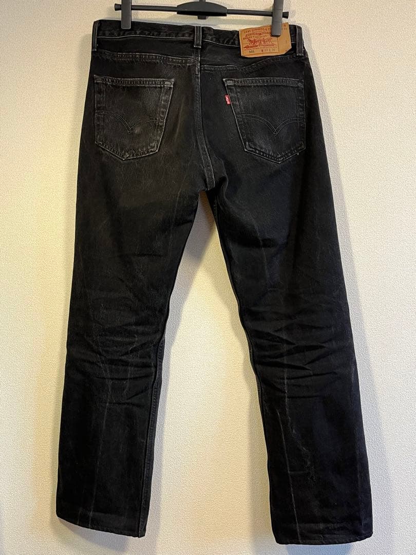 W34L30 Levi's 501 90s 後染め USA製 サルファーブラック Levi's 90's