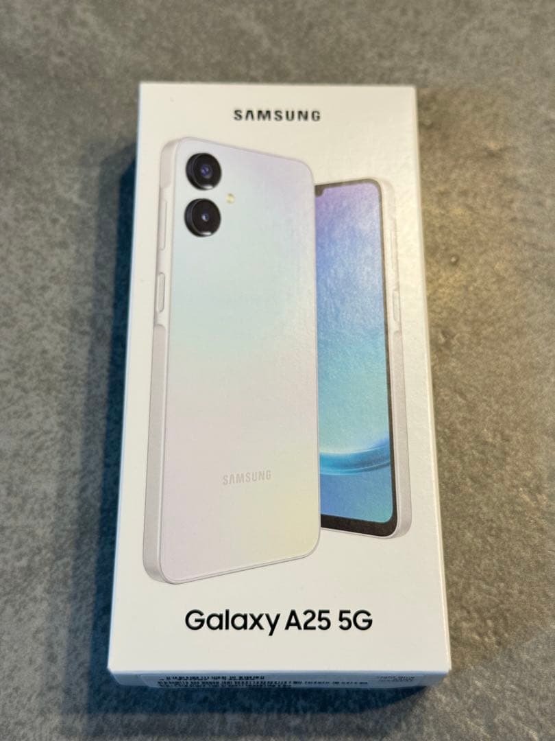 新品未開封 スマホ ギャラクシー A25 5G ホワイト ライトブルー
