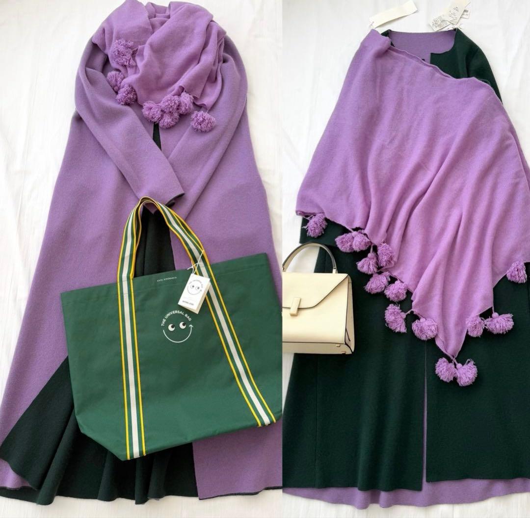 未使用 希少なMYLAN 3 way カシミヤ100% ポンチョ お子さんにも