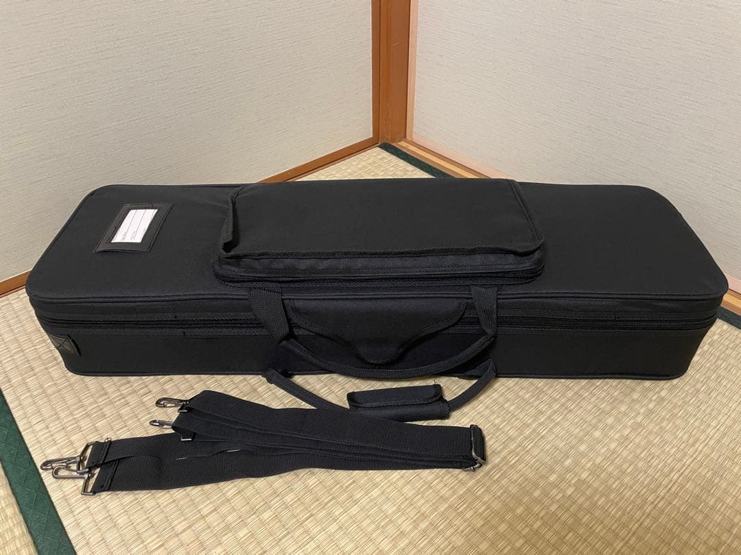 【みっこ】三味線本体 蛇皮 網目模様 セミハードケース、スタンド、付属品