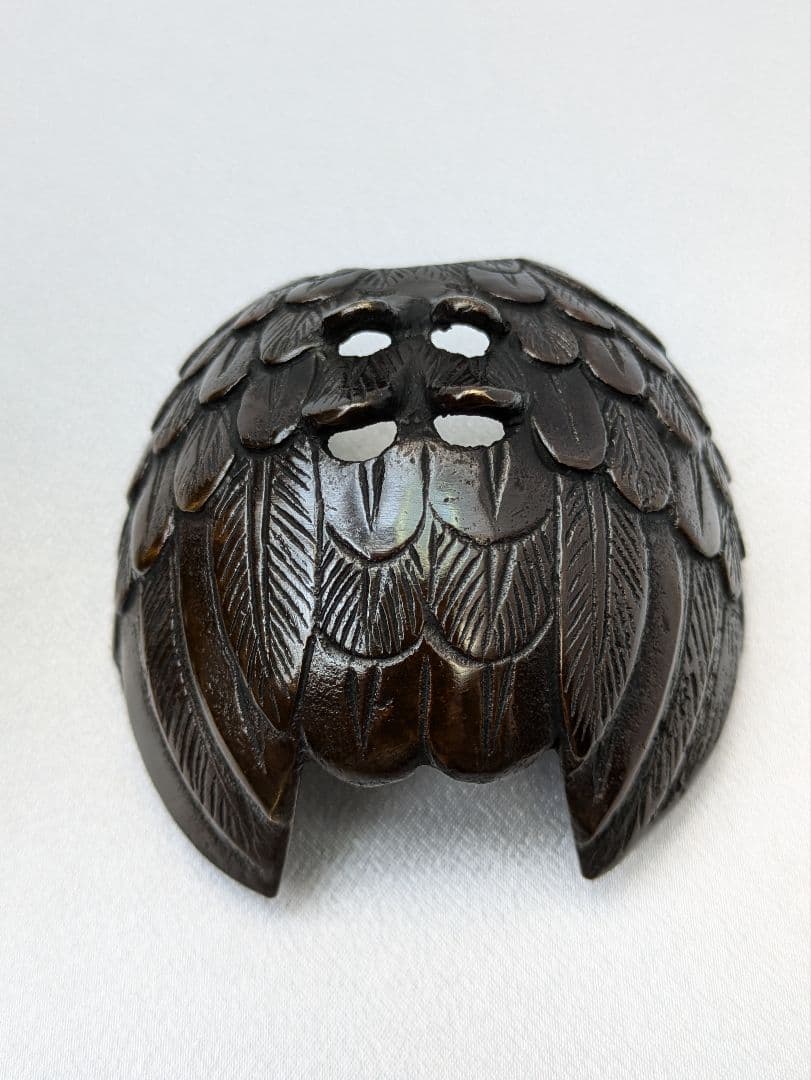 b304、時代金工 津村 亀女 作 古銅 亀銘 鶉香炉 鳥香炉 香具 細密細工